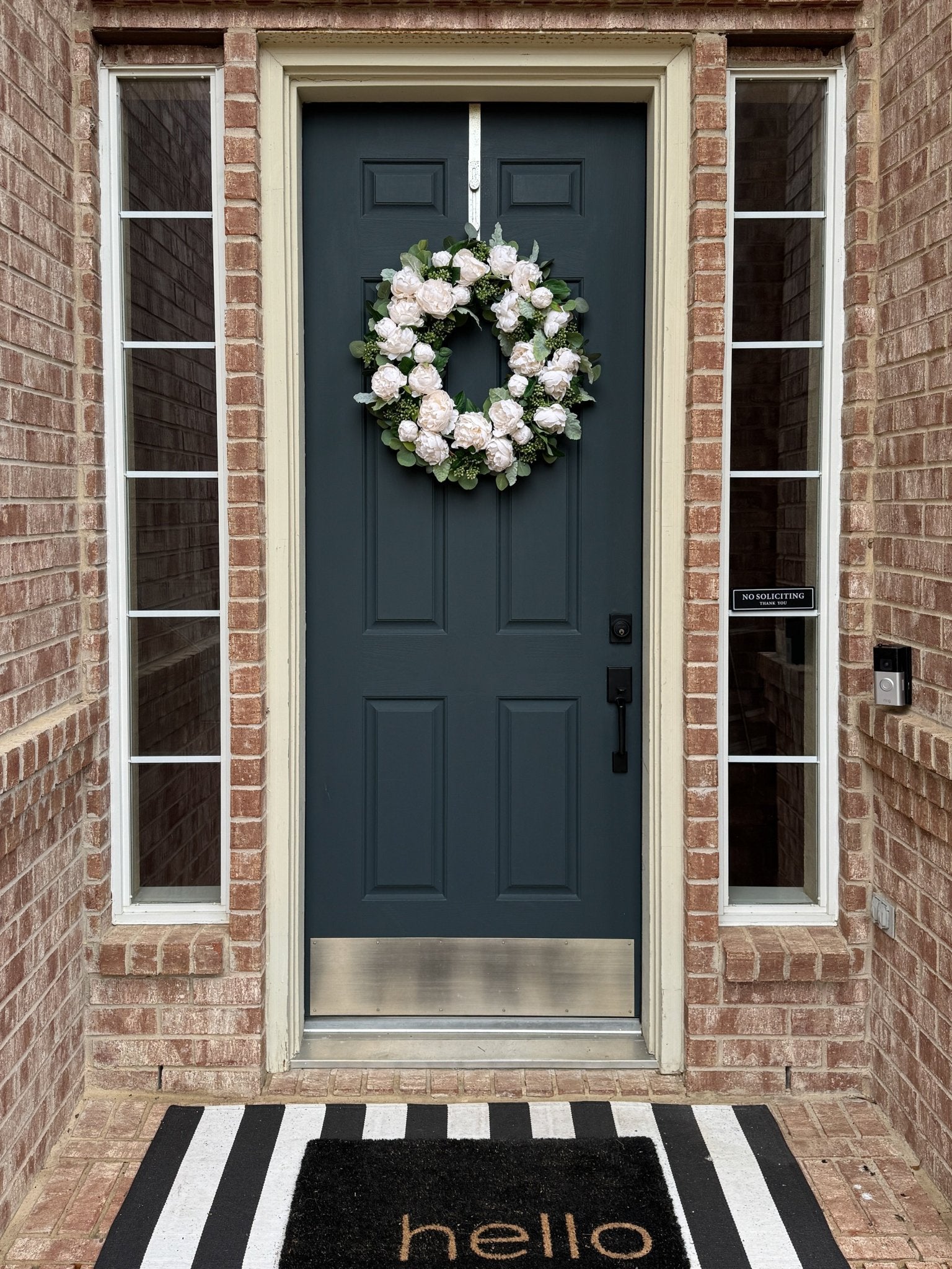 White Peony and Eucalyptus Spring Wreath - Che Cose Belle
