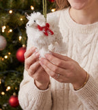 White Poodle Hand Knit Christmas Ornament Arcadia Home - Che Cose Belle