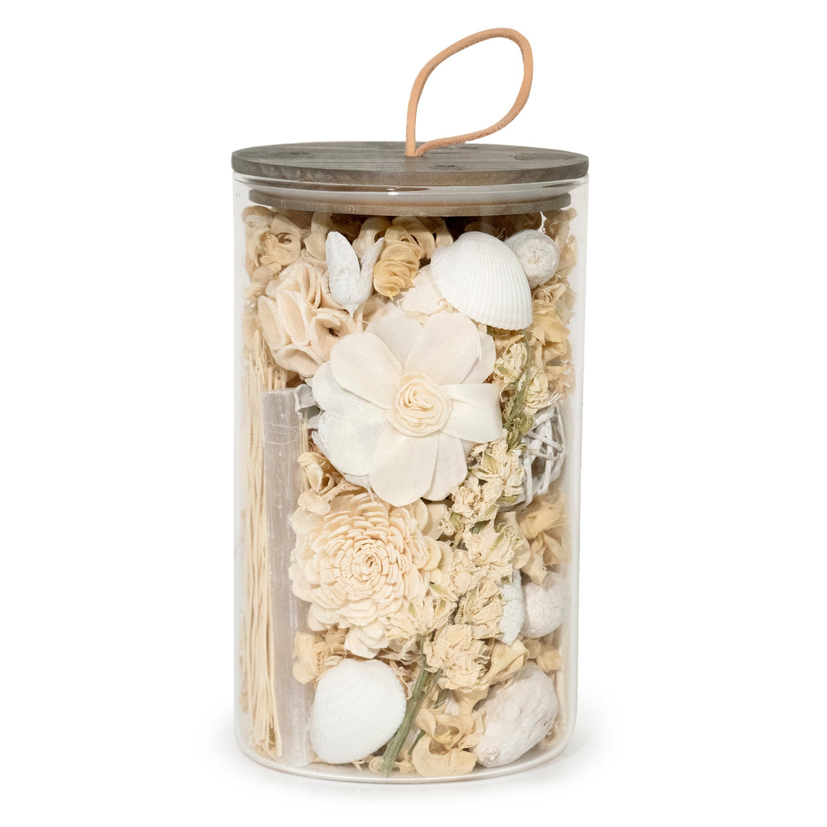 White Selenite & Sandalwood Potpourri Jar - Che Cose Belle