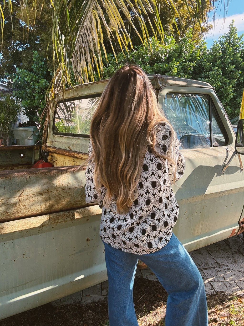 White Wedding Retro Floral Button Up Blouse - Che Cose Belle
