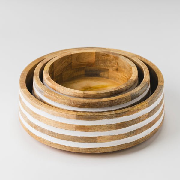 Whitehaven Mangowood Nested Bowls - Che Cose Belle