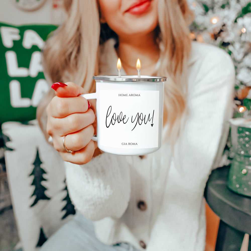 16oz Reusable Metal Candle Mug Scented Soy Candle Gift