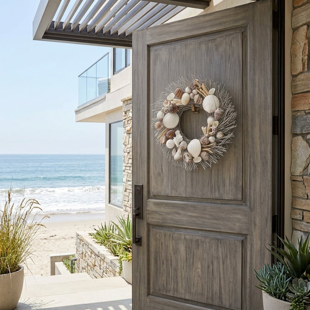 Whitewashed Seashells & Starfish Coastal Wreath - Che Cose Belle