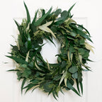 Willow and Silver Dollar Eucalyptus Wreath - Che Cose Belle