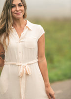 Willow Blush Pink Cotton Gauze Midi Dress - Che Cose Belle