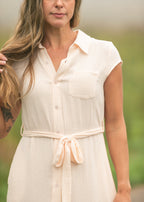 Willow Blush Pink Cotton Gauze Midi Dress - Che Cose Belle