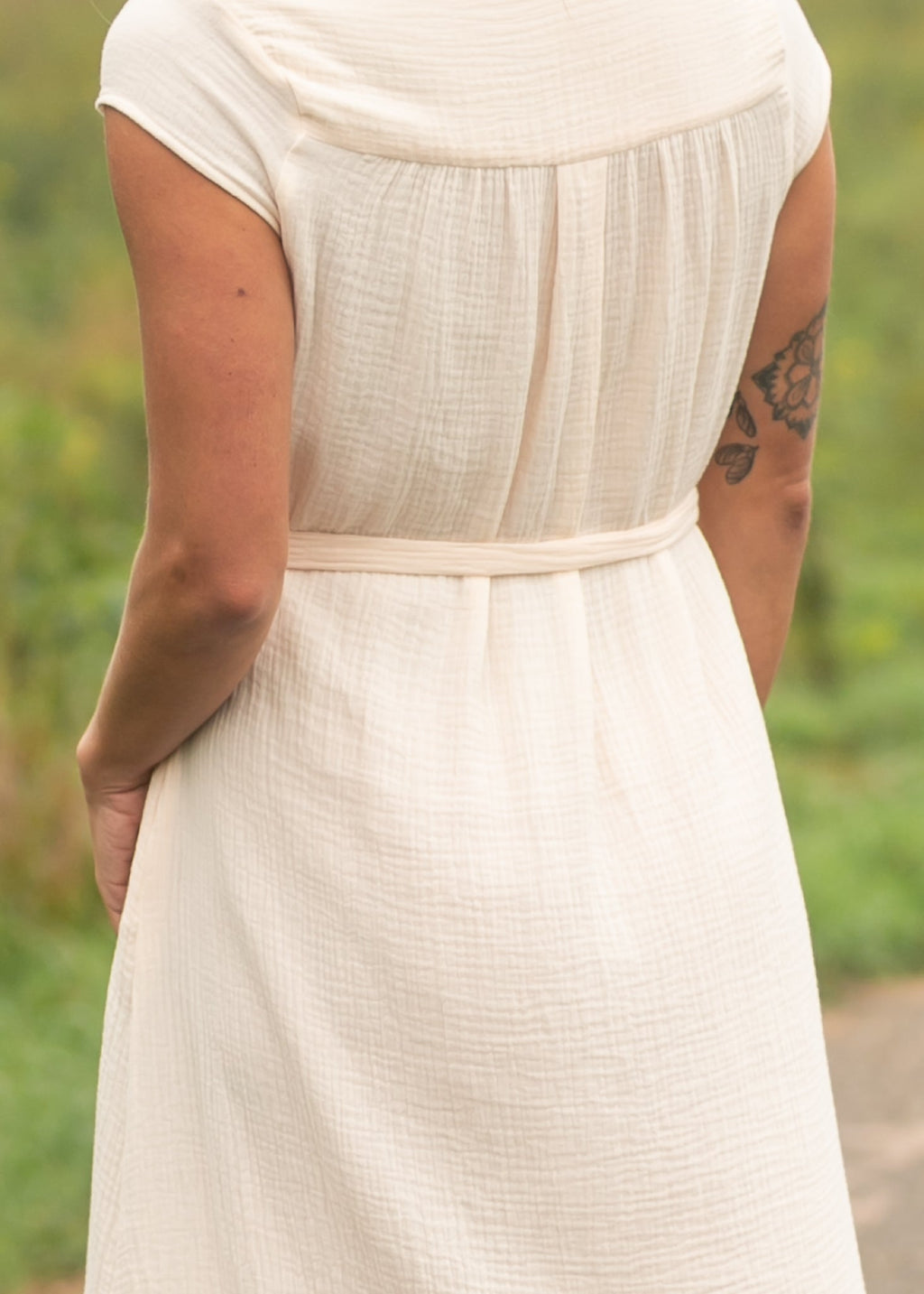 Willow Blush Pink Cotton Gauze Midi Dress - Che Cose Belle