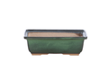 Willow Bonsai Ceramics Rectangle Bonsai Pot 8 Inch – Lower‑Profile Rectangular Ceramic Bonsai & Succulent Planter with Accentuated Rim, High‑Fired Frost‑Proof Stoneware, Handmade in USA (Avocado) - Che Cose Belle