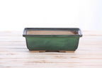 Willow Bonsai Ceramics Rectangle Bonsai Pot 8 Inch – Lower‑Profile Rectangular Ceramic Bonsai & Succulent Planter with Accentuated Rim, High‑Fired Frost‑Proof Stoneware, Handmade in USA (Avocado) - Che Cose Belle