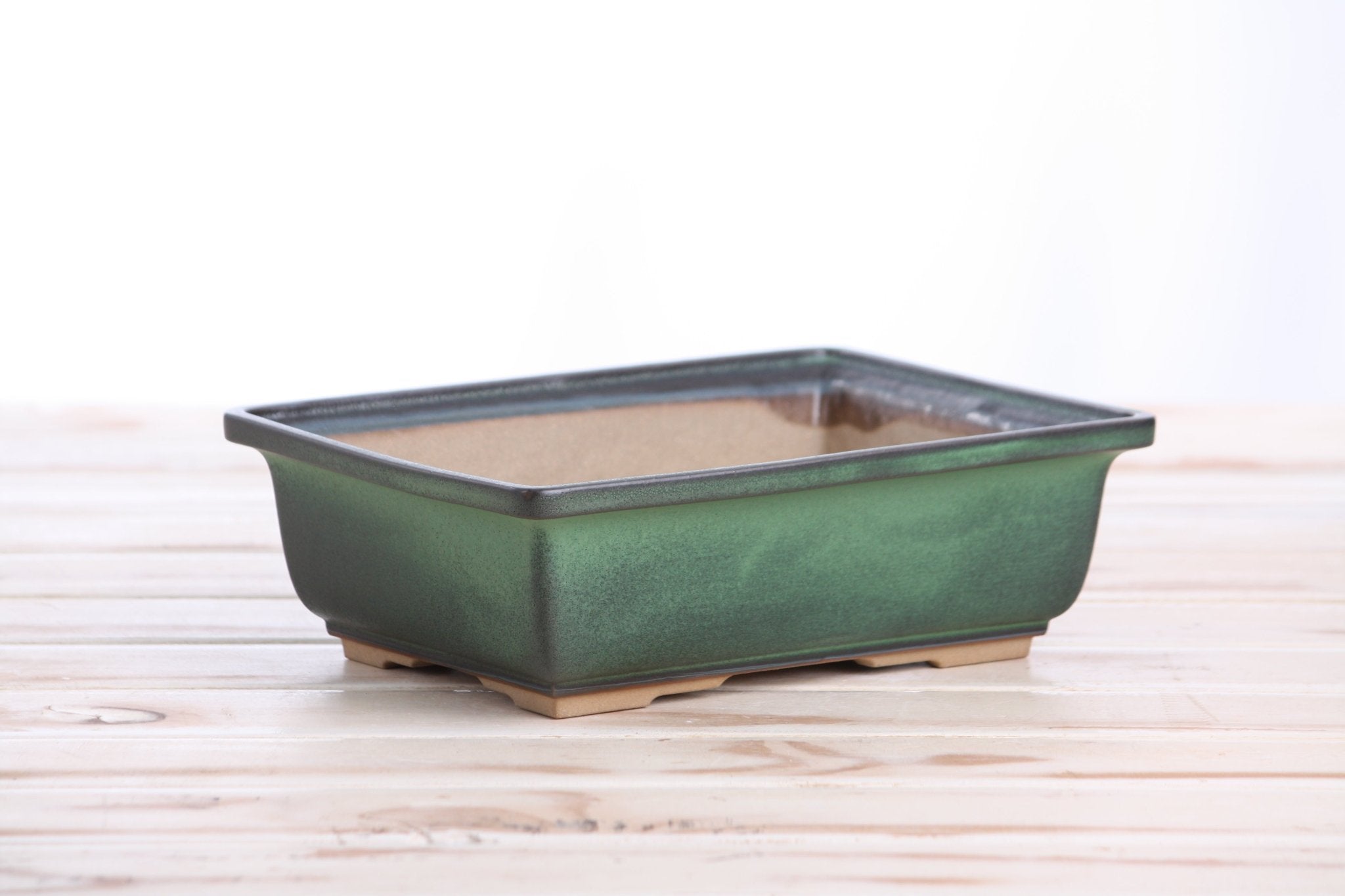 Willow Bonsai Ceramics Rectangle Bonsai Pot 8 Inch – Lower‑Profile Rectangular Ceramic Bonsai & Succulent Planter with Accentuated Rim, High‑Fired Frost‑Proof Stoneware, Handmade in USA (Avocado) - Che Cose Belle