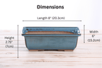 Willow Bonsai Ceramics Rectangle Bonsai Pot 8 Inch – Lower‑Profile Rectangular Ceramic Bonsai & Succulent Planter with Accentuated Rim, High‑Fired Frost‑Proof Stoneware, Handmade in USA (Peacock) - Che Cose Belle