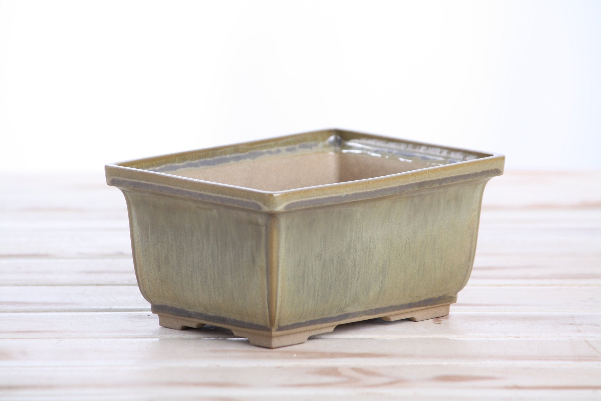 Willow Bonsai Ceramics Rectangle Deep Bonsai Pot 6 Inch – Higher‑Profile Rectangular Ceramic Bonsai & Succulent Planter with Accentuated Rim, High‑Fired Frost‑Proof Stoneware, Handmade in USA (Copenhagen) - Che Cose Belle