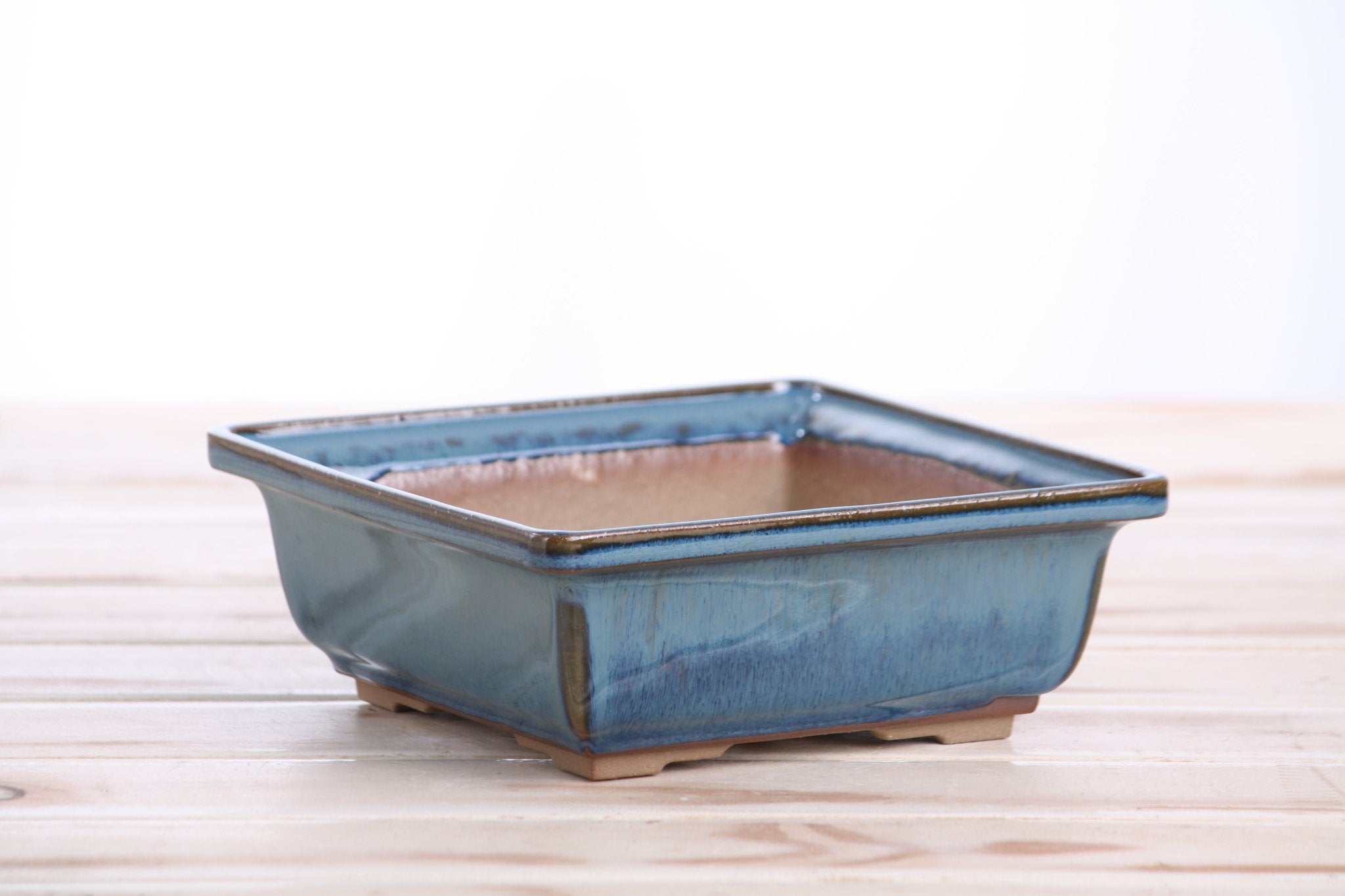 Willow Bonsai Ceramics Square Bonsai Pot 6 Inch – Low‑Profile Square Ceramic Bonsai & Succulent Planter with Accentuated Rim, High‑Fired Frost‑Proof Stoneware, Handmade in USA (Peacock 2025) - Che Cose Belle