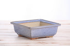 Willow Bonsai Ceramics Square Bonsai Pot 6 Inch – Low‑Profile Square Ceramic Bonsai & Succulent Planter with Accentuated Rim, High‑Fired Frost‑Proof Stoneware, Handmade in USA (Denim) - Che Cose Belle