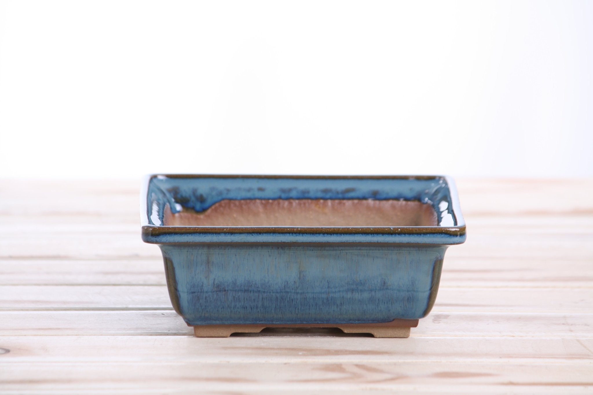 Willow Bonsai Ceramics Square Bonsai Pot 6 Inch – Low‑Profile Square Ceramic Bonsai & Succulent Planter with Accentuated Rim, High‑Fired Frost‑Proof Stoneware, Handmade in USA (Peacock 2025) - Che Cose Belle