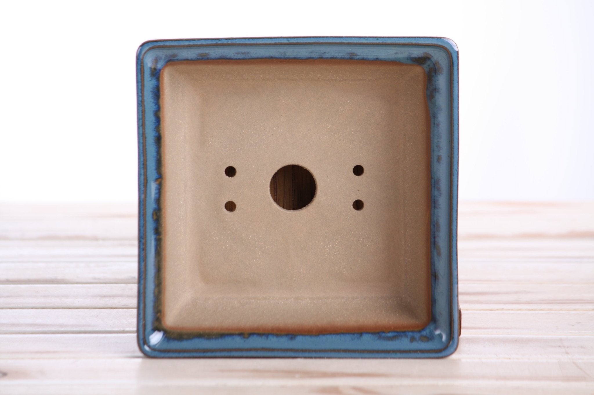 Willow Bonsai Ceramics Square Bonsai Pot 6 Inch – Low‑Profile Square Ceramic Bonsai & Succulent Planter with Accentuated Rim, High‑Fired Frost‑Proof Stoneware, Handmade in USA (Peacock 2025) - Che Cose Belle