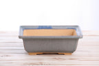 Willow Bonsai Ceramics Square Bonsai Pot 8 Inch – Low‑Profile Square Ceramic Bonsai & Succulent Planter with Accentuated Rim, High‑Fired Frost‑Proof Stoneware, Handmade in USA (Ocean) - Che Cose Belle