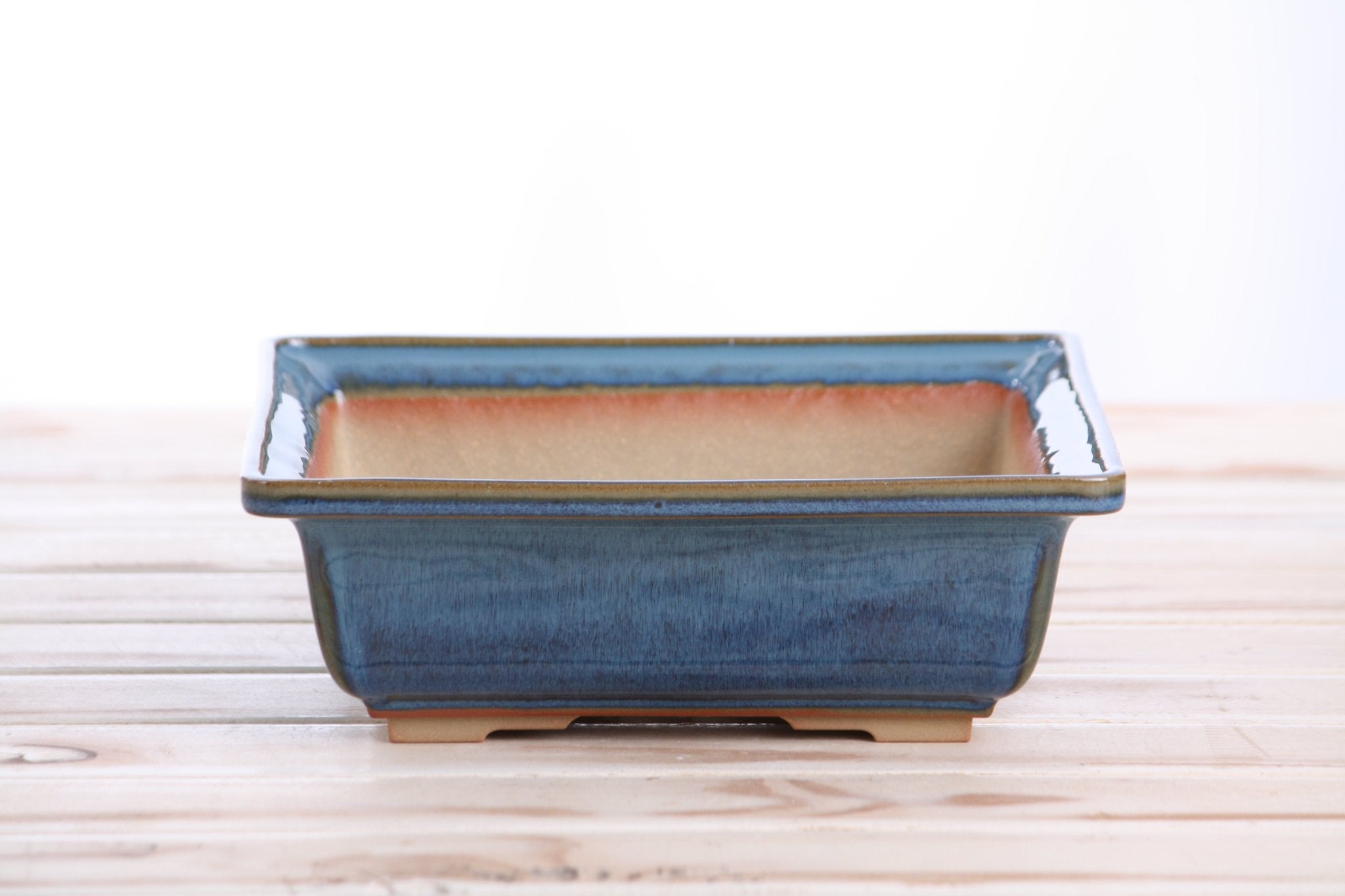 Willow Bonsai Ceramics Square Bonsai Pot 8 Inch – Low‑Profile Square Ceramic Bonsai & Succulent Planter with Accentuated Rim, High‑Fired Frost‑Proof Stoneware, Handmade in USA (Peacock 2025) - Che Cose Belle