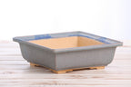 Willow Bonsai Ceramics Square Bonsai Pot 8 Inch – Low‑Profile Square Ceramic Bonsai & Succulent Planter with Accentuated Rim, High‑Fired Frost‑Proof Stoneware, Handmade in USA (Ocean) - Che Cose Belle