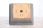 Willow Bonsai Ceramics Square Bonsai Pot 8 Inch – Low‑Profile Square Ceramic Bonsai & Succulent Planter with Accentuated Rim, High‑Fired Frost‑Proof Stoneware, Handmade in USA (Ocean) - Che Cose Belle
