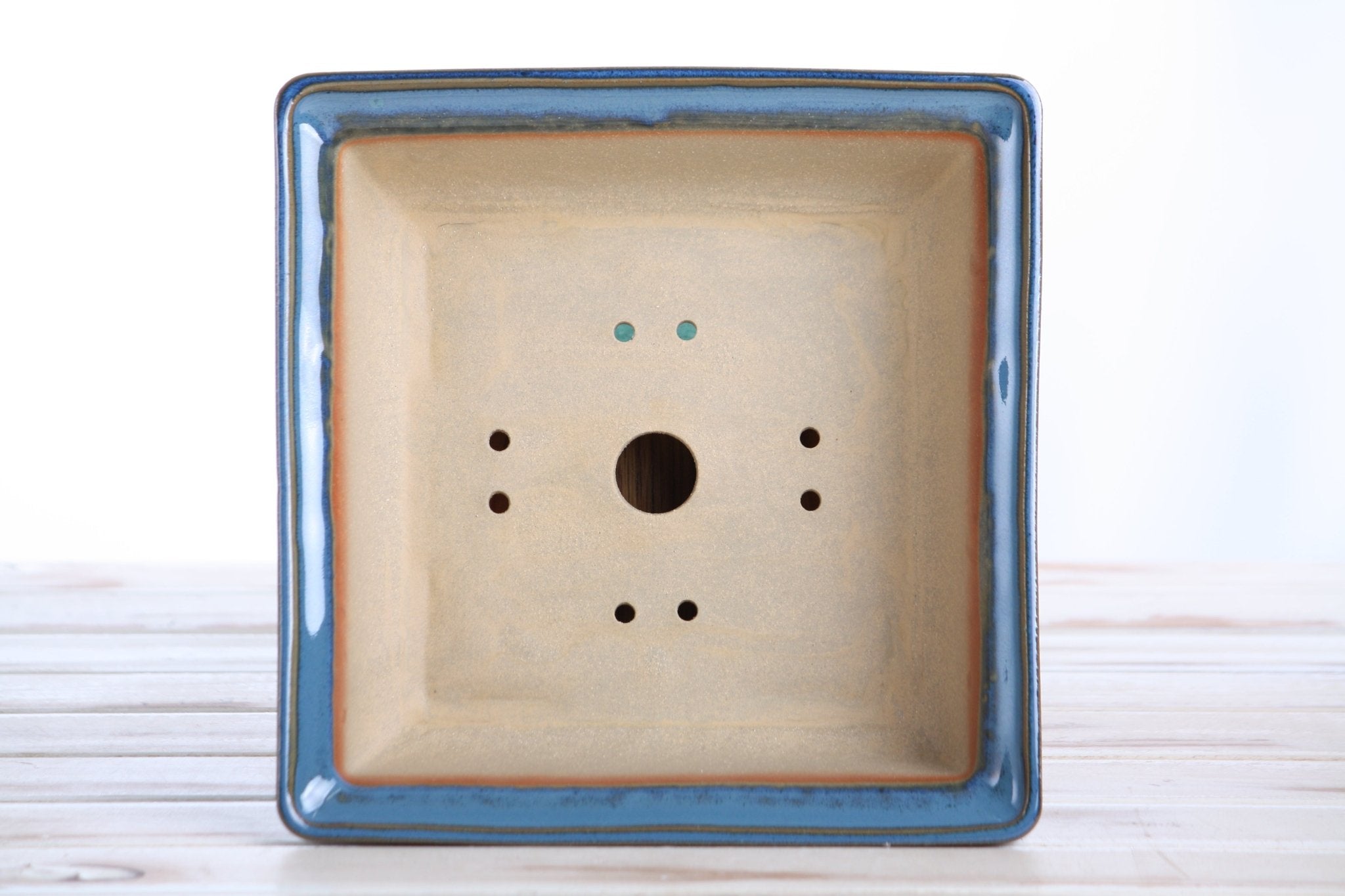 Willow Bonsai Ceramics Square Bonsai Pot 8 Inch – Low‑Profile Square Ceramic Bonsai & Succulent Planter with Accentuated Rim, High‑Fired Frost‑Proof Stoneware, Handmade in USA (Peacock 2025) - Che Cose Belle