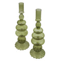Willow Green Candle Holder - Pair - Che Cose Belle