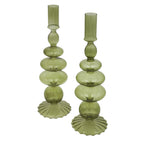 Willow Green Candle Holder - Pair - Che Cose Belle
