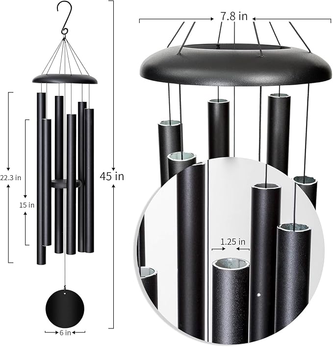 Wind Chimes for OutsideDeep Tone, 45 in Large Wind Chimes Outdoor, Wind Chime Gifts for mom/Grandma, Christmas, Garden Décor - Che Cose Belle