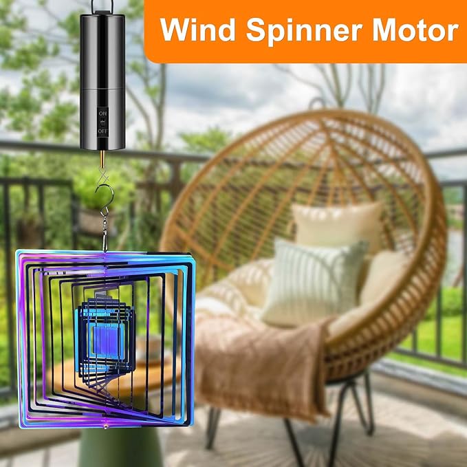 Wind Spinner Motor Hanging Display Motor Battery Operated 20 RPM Rotating Motor Multi-Purposes for Wind Spinner Mobile Yard Decor Hanging Ornaments Outdoor Sculptures-Medium Speed - Che Cose Belle