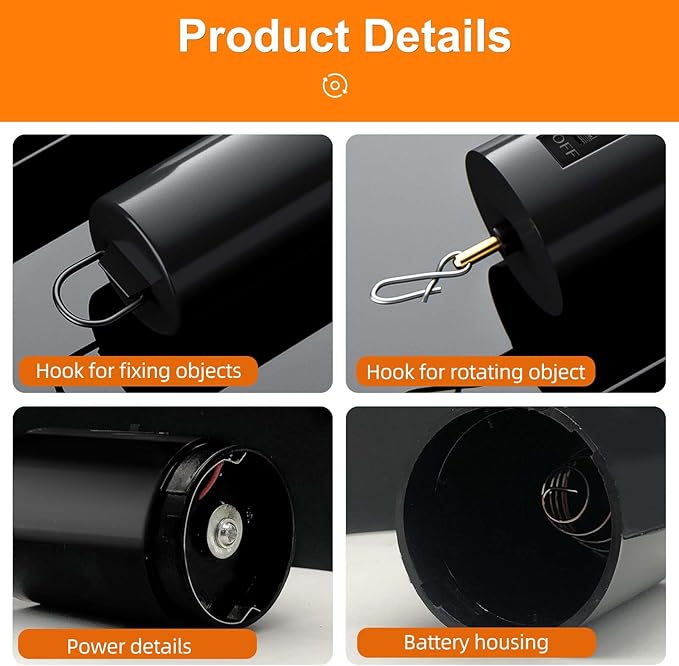 Wind Spinner Motor Hanging Display Motor Battery Operated 20 RPM Rotating Motor Multi-Purposes for Wind Spinner Mobile Yard Decor Hanging Ornaments Outdoor Sculptures-Medium Speed - Che Cose Belle