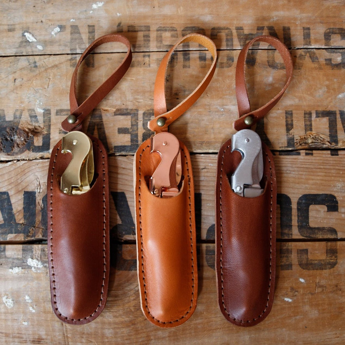 Wine Key with Leather Holster - USA Made - Che Cose Belle