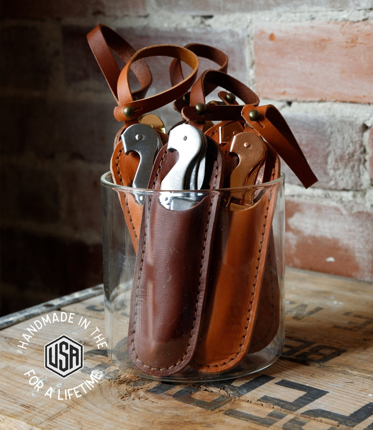 Wine Key with Leather Holster - USA Made - Che Cose Belle
