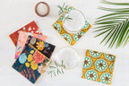 Winter Blue Floral Cloth Napkins, set of four - Che Cose Belle
