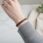 Wire Wrapped Copper Silver Black Crystal Rhinestone Bangle - Che Cose Belle