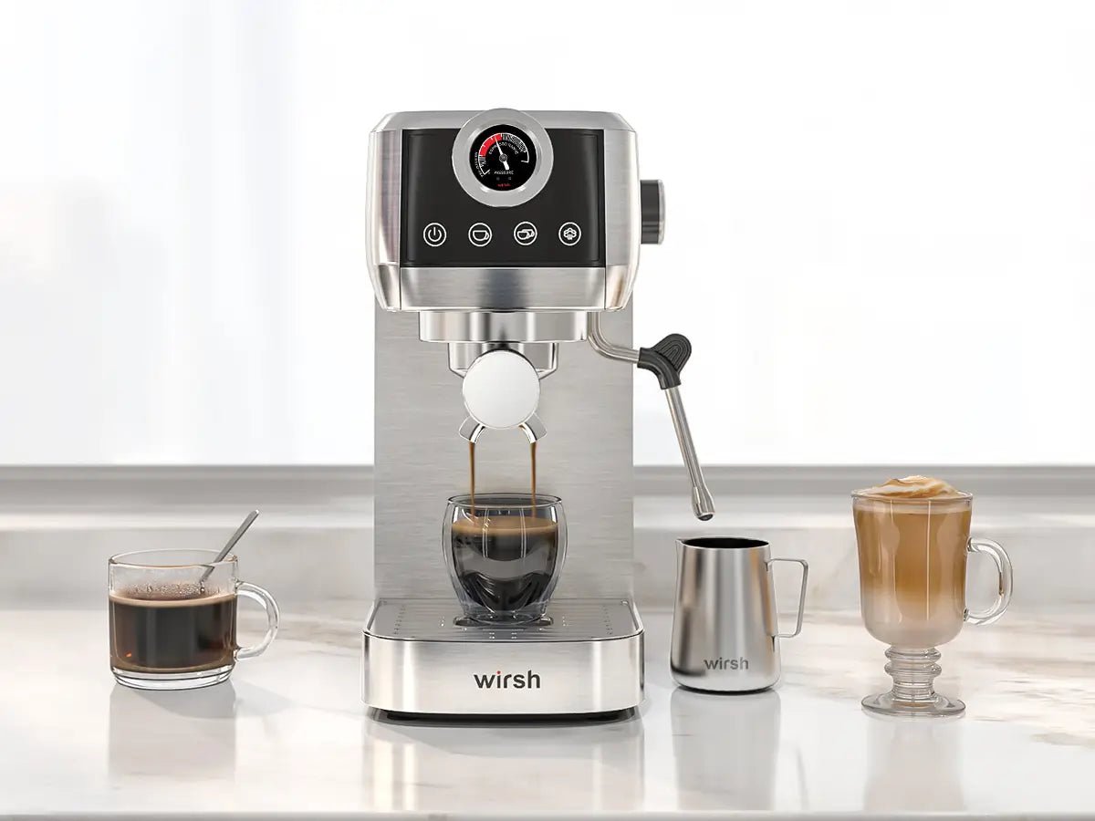 Wirsh 20 Bar Espresso Machine | Home Barista Plus with Pressure Gauge & Steam Wand - Che Cose Belle