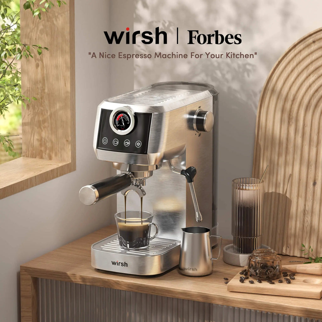 Wirsh 20 Bar Espresso Machine | Home Barista Plus with Pressure Gauge & Steam Wand - Che Cose Belle