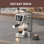 Wirsh 20 Bar Espresso Machine | Home Barista Plus with Pressure Gauge & Steam Wand - Che Cose Belle