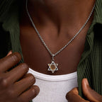 Wise Devotion Silver Tiger’s Eye Star of David Charm - Che Cose Belle