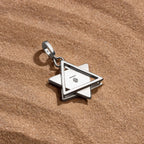 Wise Devotion Silver Tiger’s Eye Star of David Charm - Che Cose Belle
