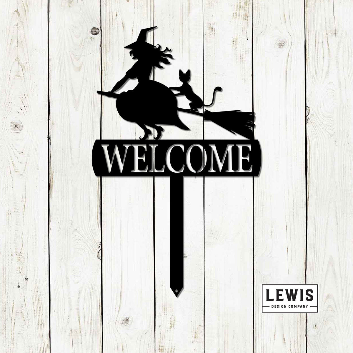 Witch Welcome Yard Stake Sign | Halloween Metal Decor - Che Cose Belle