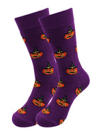 Witch's Pumpkin Halloween Socks - Comfy Cotton for Men & Women - Che Cose Belle
