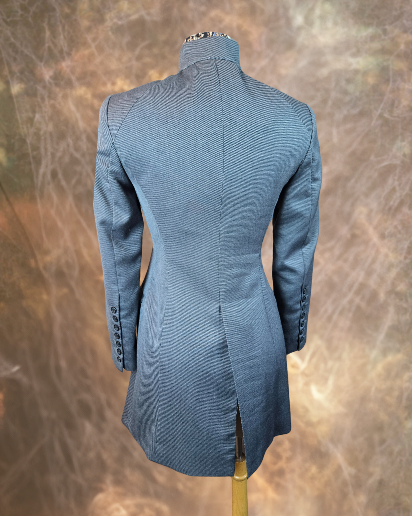 Women's Military Coat - Grey (Light Grey Accents)