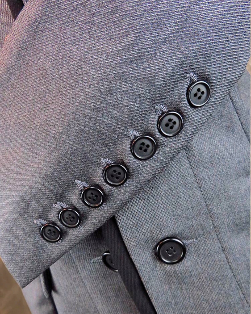 Women's Military Coat - Grey (Black Accents)