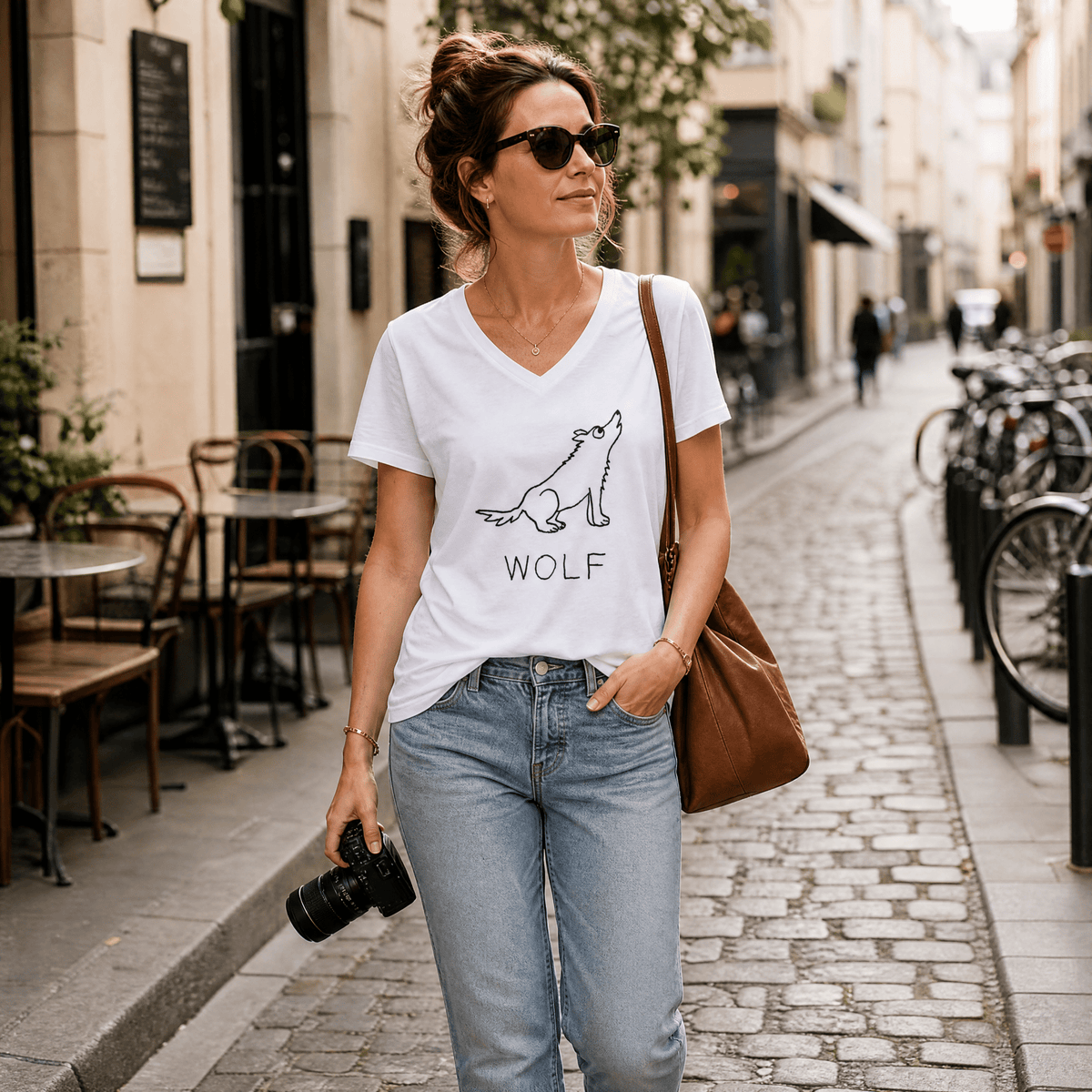 Wolf - V-neck Tee - Che Cose Belle
