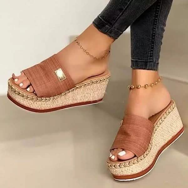 Women Wedge Slippers Platform Flip Flops Soft Comfortable New Casual Outdoor Beach Sandals - Che Cose Belle