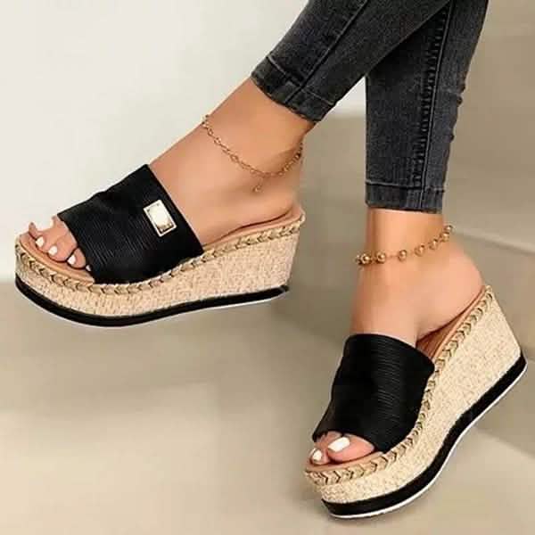 Women Wedge Slippers Platform Flip Flops Soft Comfortable New Casual Outdoor Beach Sandals - Che Cose Belle