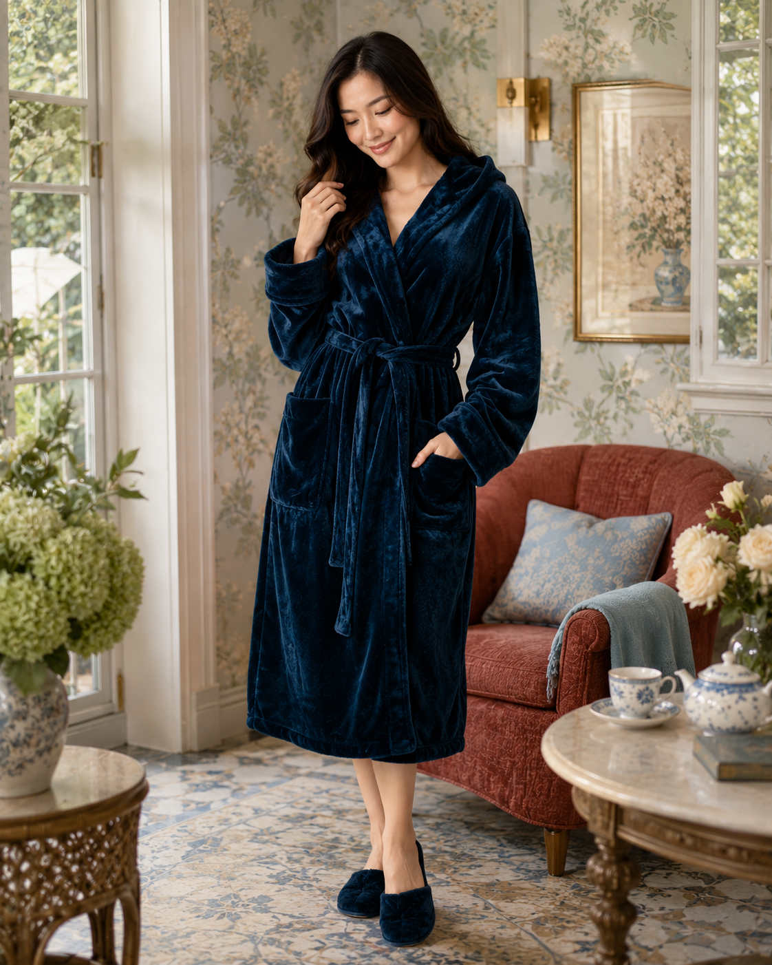 Women’s Plush Hooded Robe - Spa-Worthy Comfort at Home