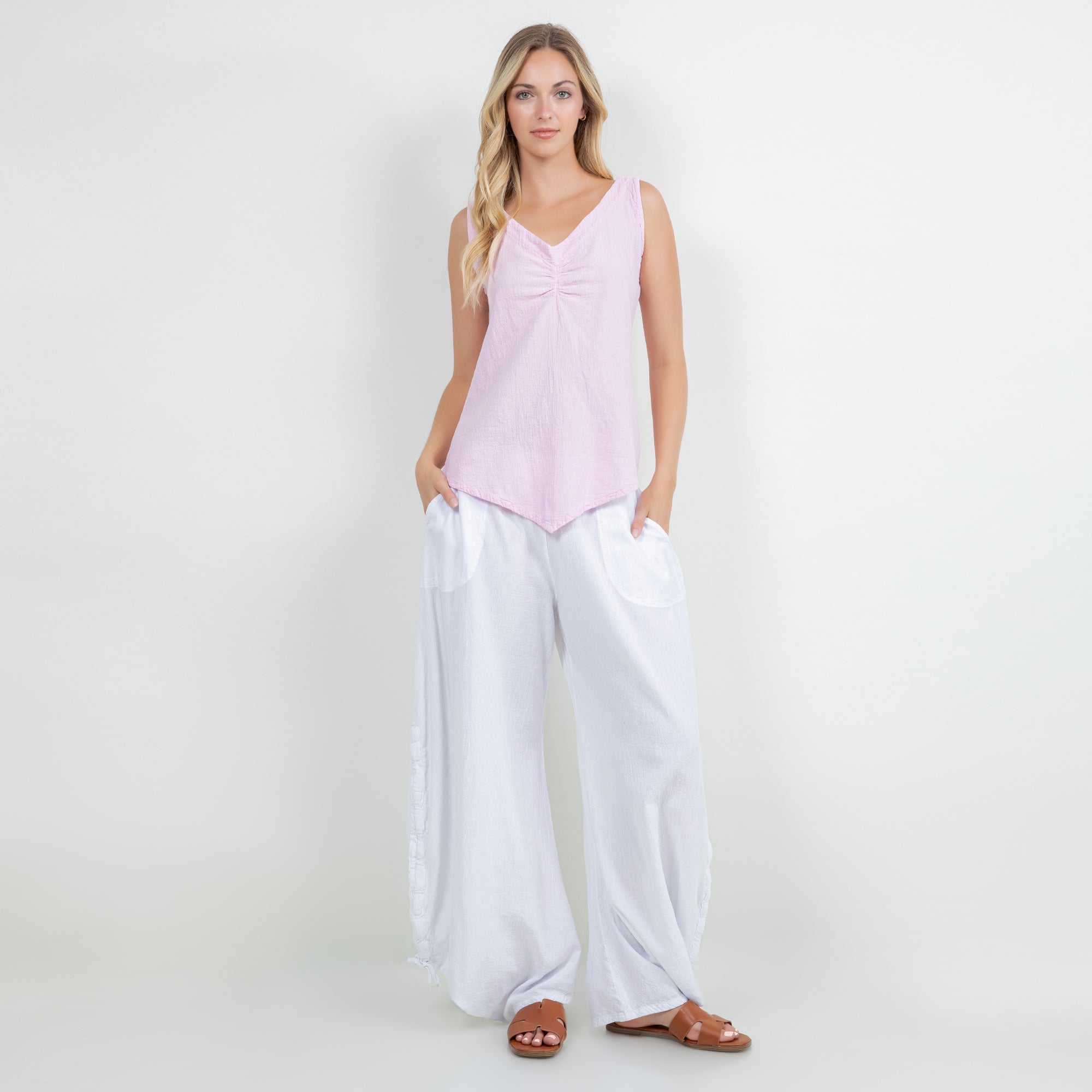 Women's 100% Cotton Gauze Dominica Tank Top - Che Cose Belle