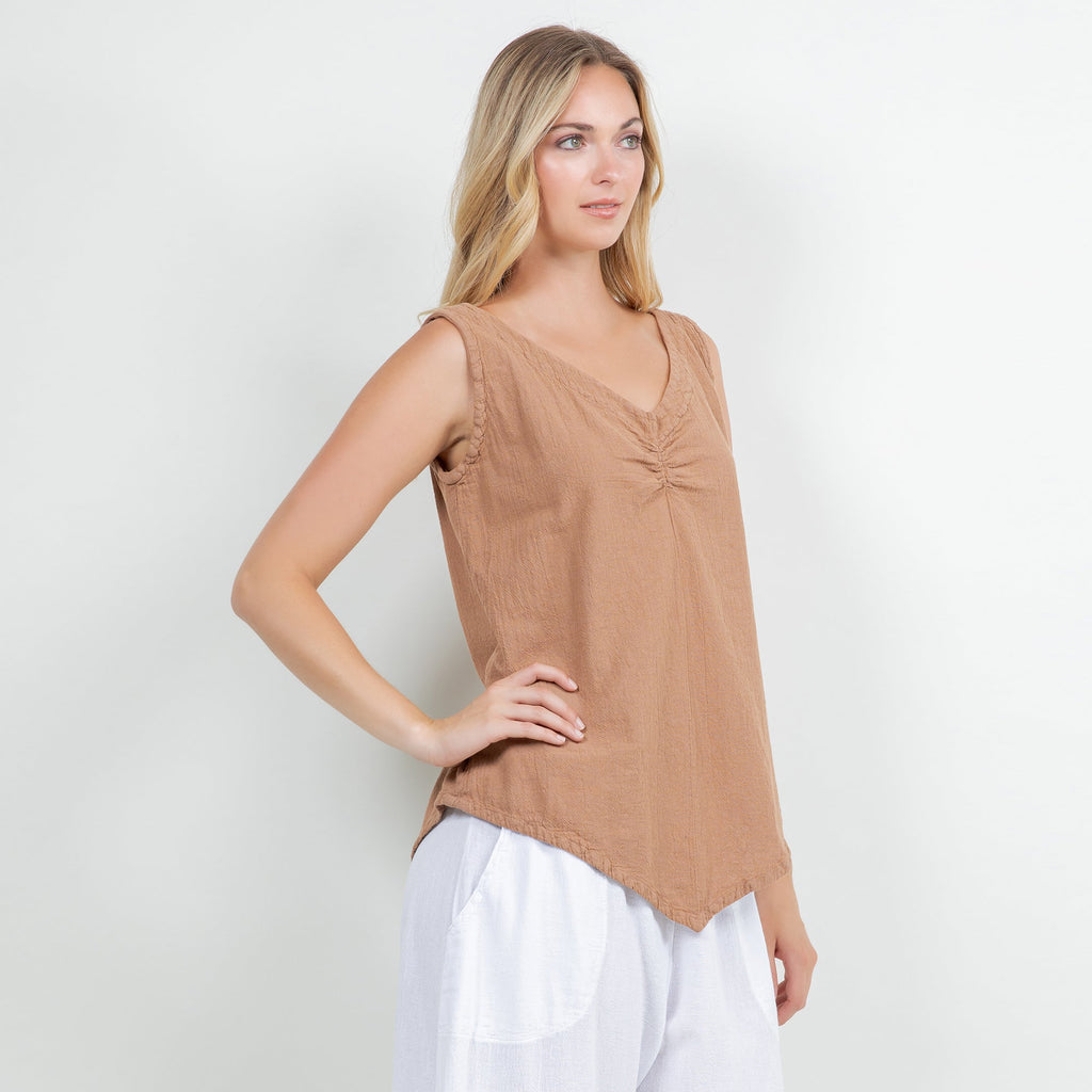 Women's 100% Cotton Gauze Dominica Tank Top - Che Cose Belle