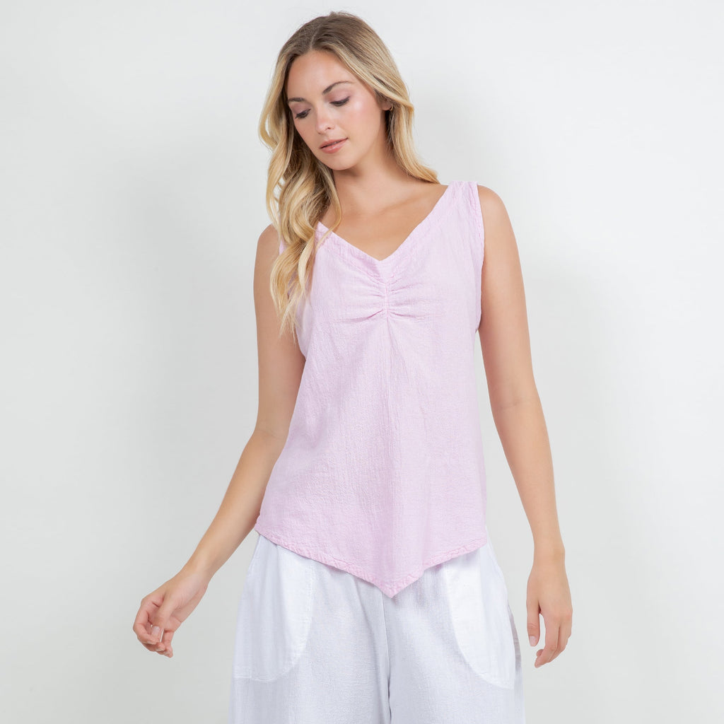Women's 100% Cotton Gauze Dominica Tank Top - Che Cose Belle